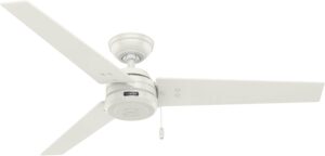 Hunter Fan Company 59263 Cassius 52 Inch 3 Blade 3 Speed Wooden Indoor/Outdoor Ceiling Fan with Pull Chain Control